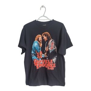 Vintage 1996 Double Trouble Concert Tour Tee Tultex Large Travis Tritt Western